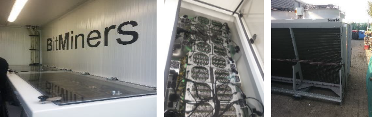 Photo of single-phase, Liquid immersion cooling equipment for bitminer and cryptocurrency equipment.